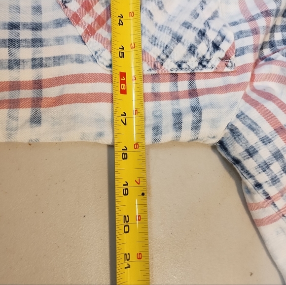 Cloth & Stone Womens  Plaid Lace Split Back Button Shirt Women's long sl… - Picture 6 of 6